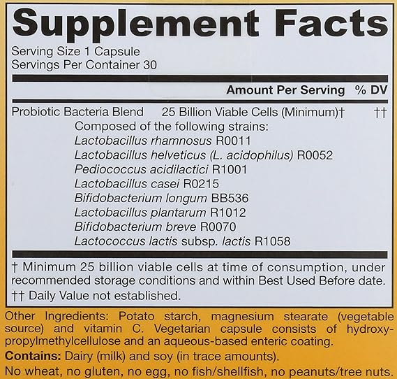 Jarro Dophilus EPS 25 Billion CFU 8 Clinically Studied Strains 60 Veg Capsules