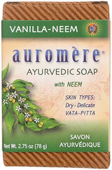 AUROMERE AYURVEDIC SOAP WITH NEEM VANILLA-NEEM 0.60 0Z