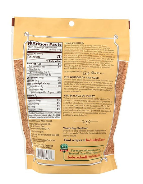 BOB`S RED MILL Flaxseed Meal Brown 16 OZ