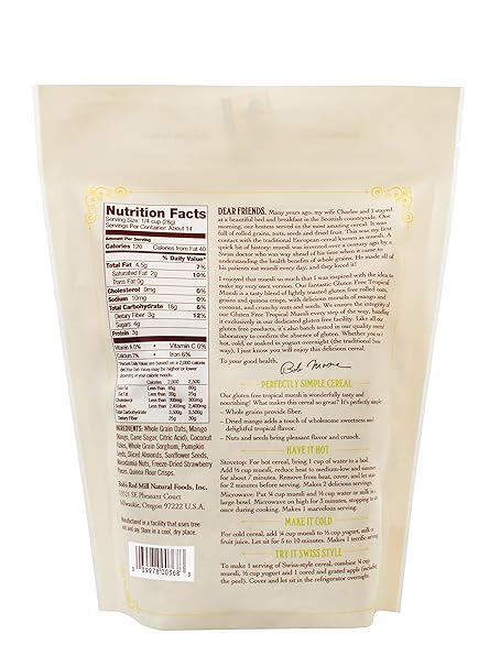 BOB`S RED MILL Muesli, GF, Tropical 14 OZ