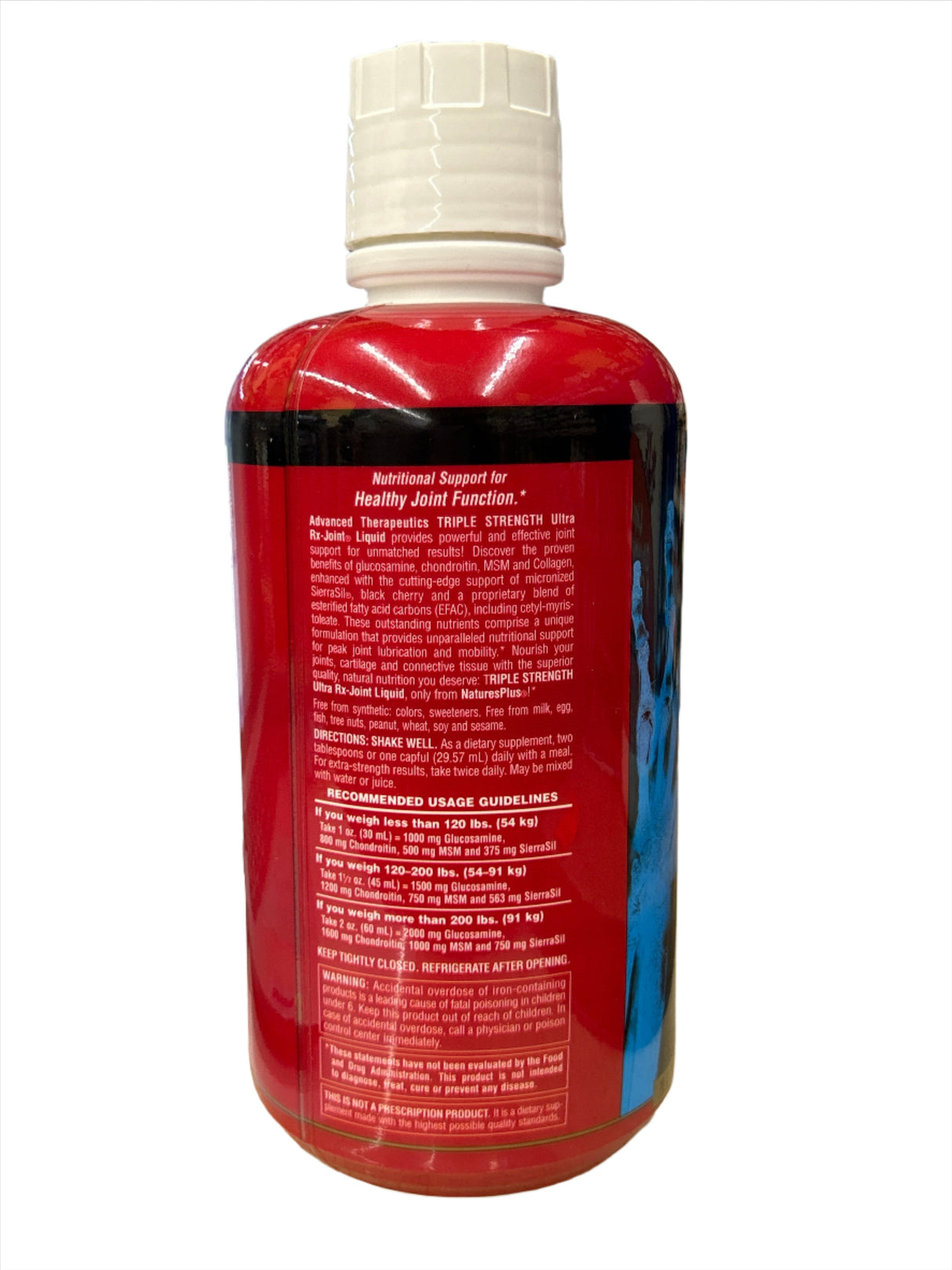 Extra Strength Glucosamine Chondroitin MSM With Collagen Black Cherry Flavor 30 fl oz