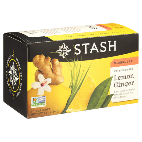 STASH TEA Lemon Ginger Tea Caffeine Free 20 BAG