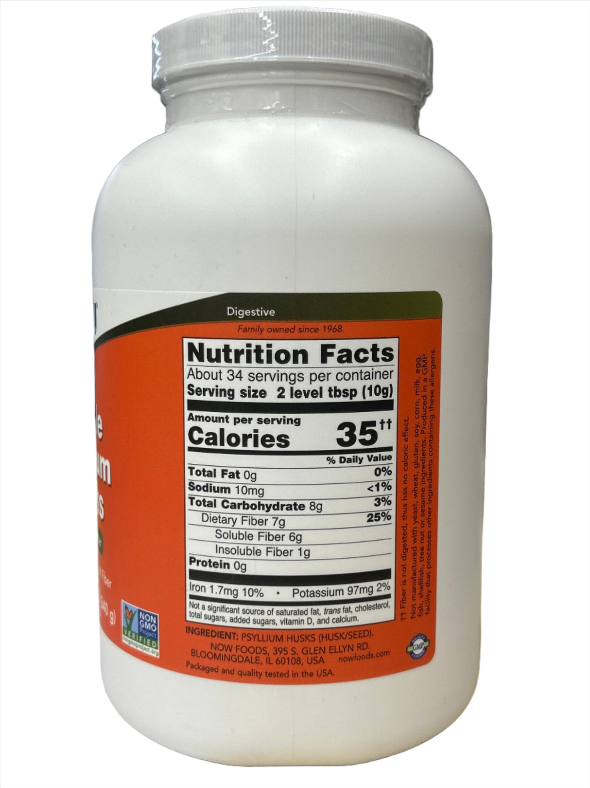 Whole Psyllium Husks Soluble Fiber 12 oz