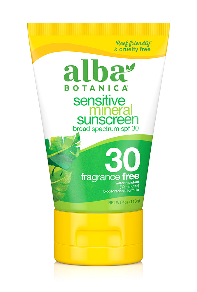 ALBA BOTANICA SUNSCREEN MINERAL FRAG FREE SPF30 3OZ