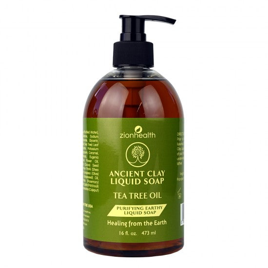 Zion Health Clay Liquid Soap Tea Tree 16 fl. oz