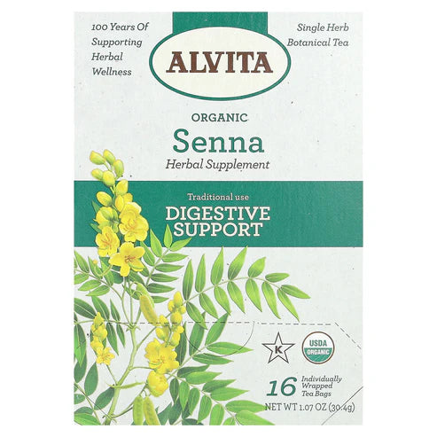 ALVITA TEAS Senna Leaf Herbal Tea Supplement 16 BAG