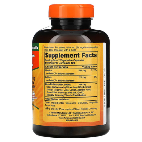 Solgar Ester-C®  500 mg with Citrus Bioflavonoids Vegetable Capsules 240V cap