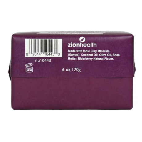 Zion Health Clay Soap Elderberry 6 oz