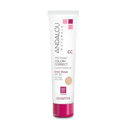 Andalou Naturals 1000 Roses Color + Correct Sheer Beige CC Cream