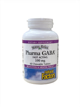 Pharma GABA Fast Acting 100 mg 60 Chewable Tablets