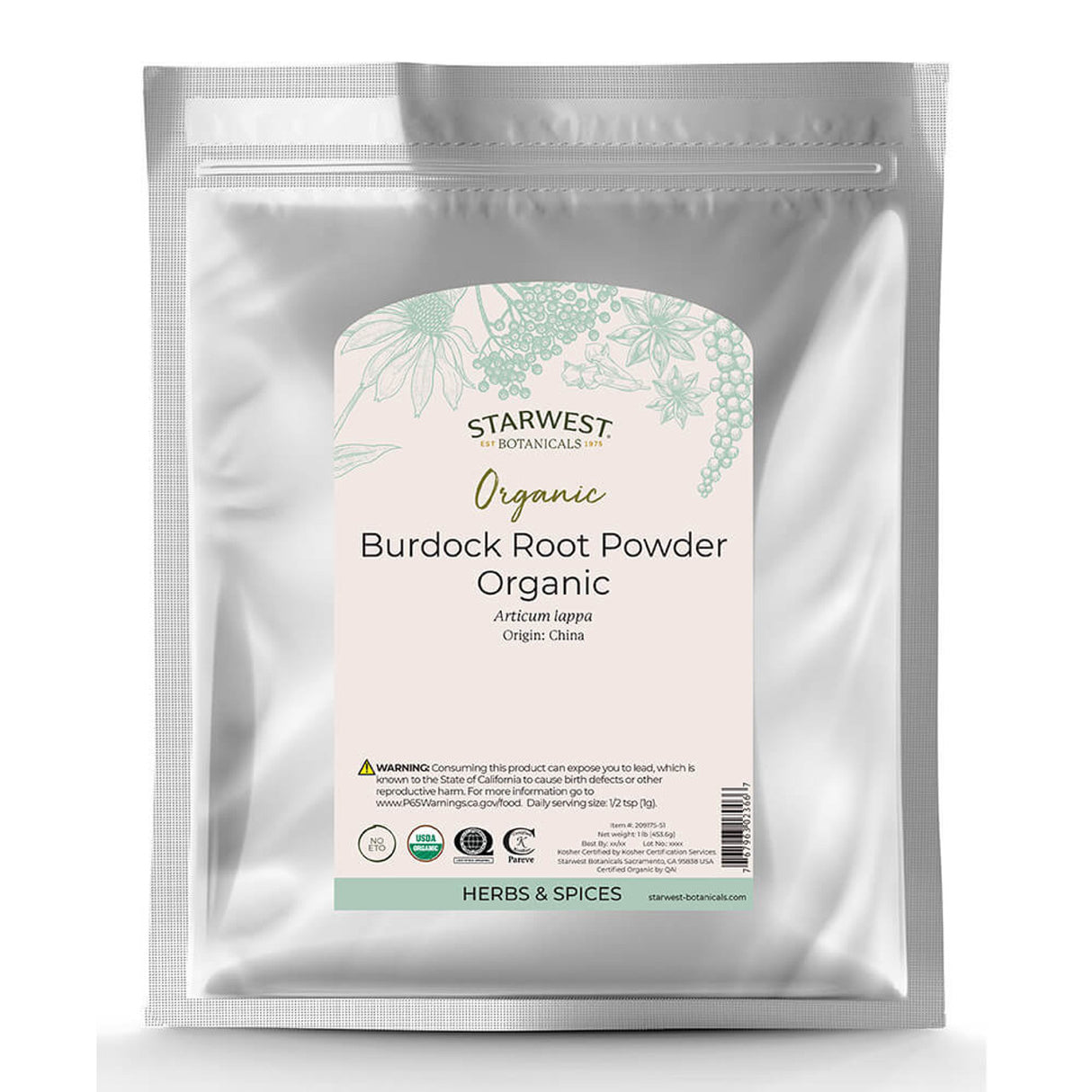 BURDOCK ROOT POWDER ORGANIC