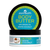 Zion Health Body Butter - Aragan White Coconut  4 oz