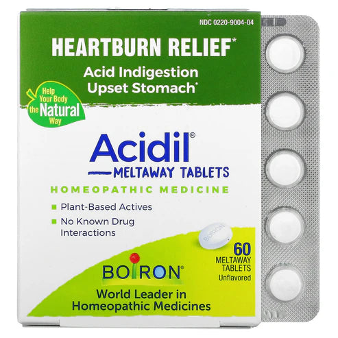 Acidil Heartburn Relief 60 Meltaway Tablets