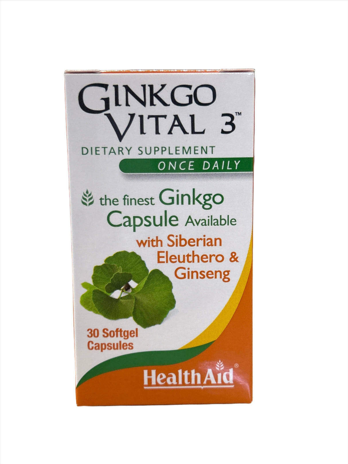 Ginkgo Vital 3 With Siberian Eleuthero & Ginseng 30 Soft Gels