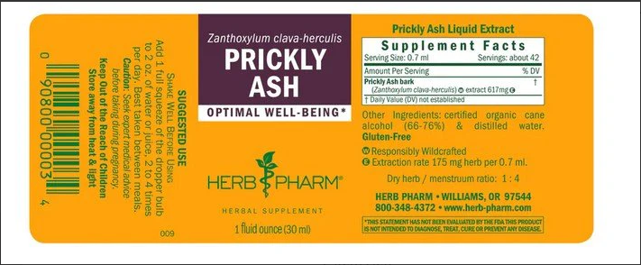 Herb Pharm PRICKLY ASH EXTRACT 1 oz