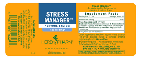 Herb Pharm STRESS MANAGER  4 oz