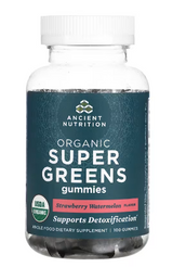 Ancient Nutrition Organic SuperGreens Gummy - Strawberry Watermelon - 100ct  Gummy