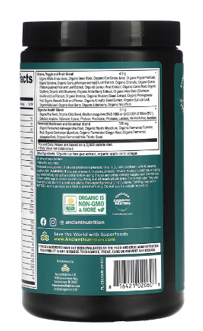 Ancient Nutrition Organic SuperGreens +Multivitamin Powder - 25 srv   Powder