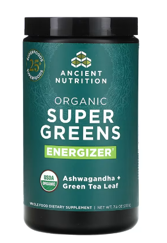 Ancient Nutrition Organic SuperGreens Energizer Powder - 25 srv Powder