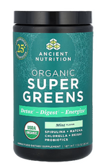 Ancient Nutrition Organic SuperGreens - Mint - 25 srv Powder