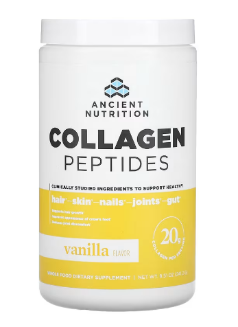 Ancient Nutrition Collagen Peptides - Vanilla – 12 srv Powder