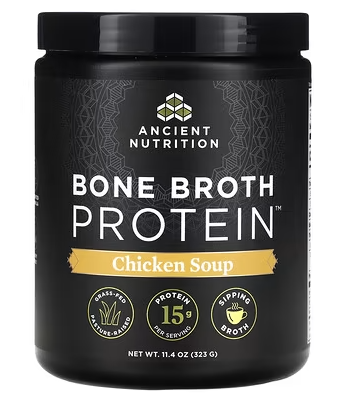 Ancient Nutrition Bone Broth Protein - Chicken Soup - 15 srv  Powder