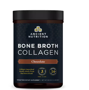 Ancient Nutrition Bone Broth Collagen - Chocolate - 30 srv Powder