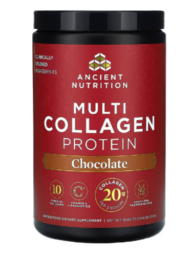 Ancient Nutrition Multi Collagen Protein - Chocolate - 40 srv Powder