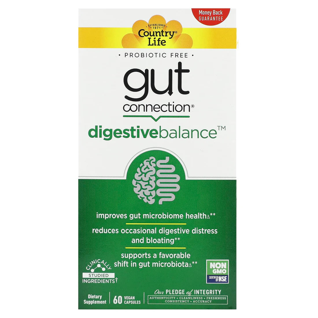 Country Life Gut Connection Digestive Balance Probiotic Free