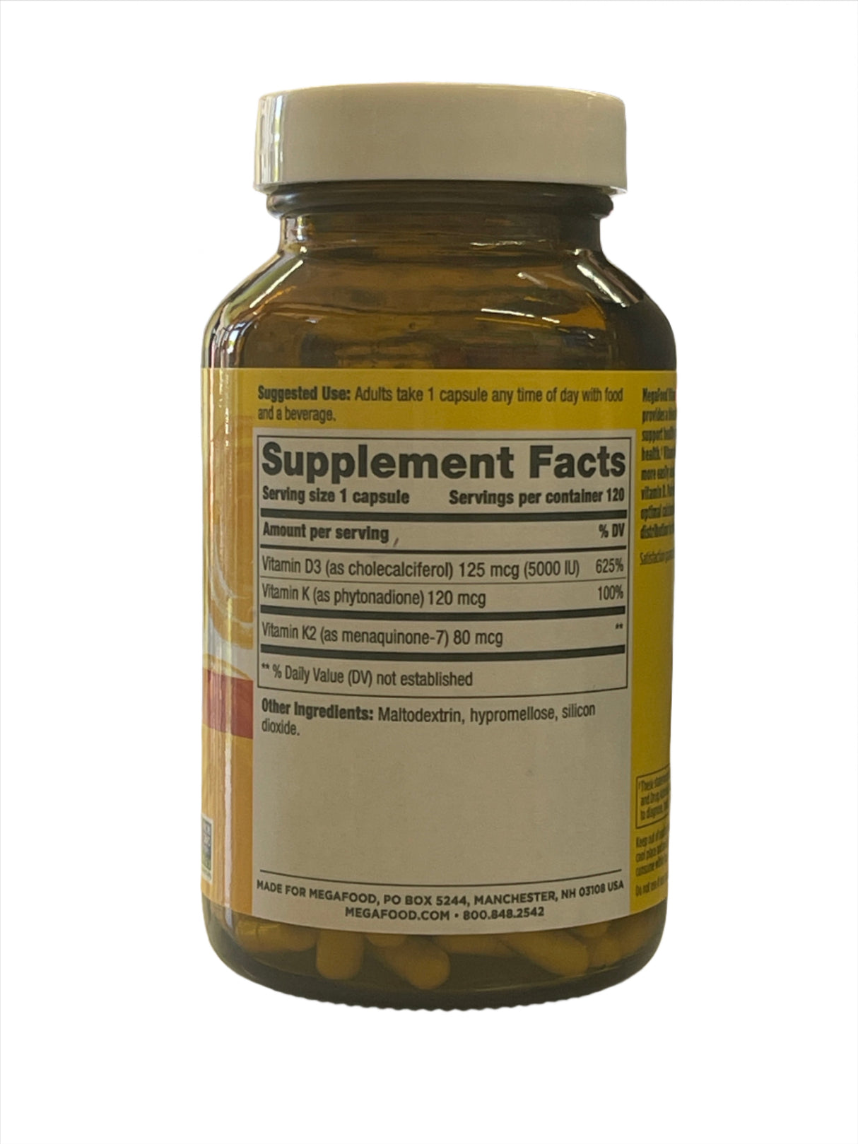 Vitamin D3 5000 IU (125 mcg) With K+K2