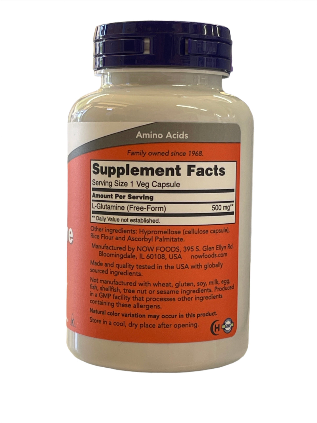 Now L-GLUTAMINE 500mg