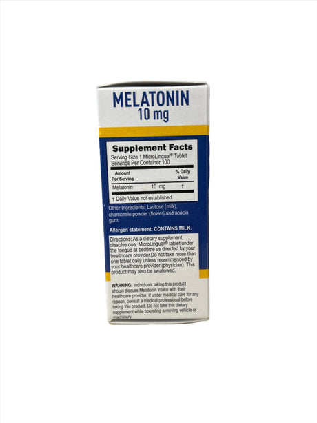 Melatonin 10 mg 100 Microlingual Tablets