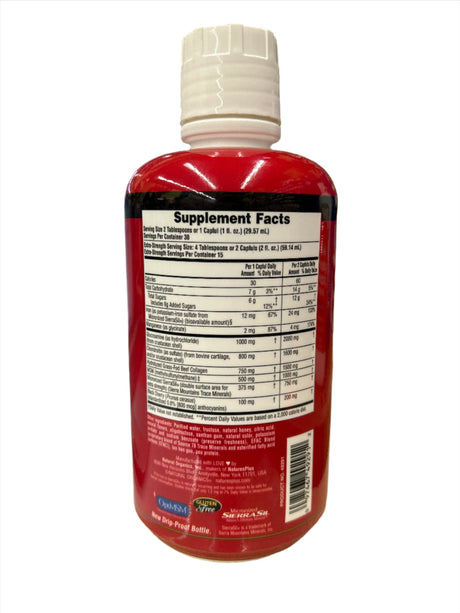 Extra Strength Glucosamine Chondroitin MSM With Collagen Black Cherry Flavor 30 fl oz