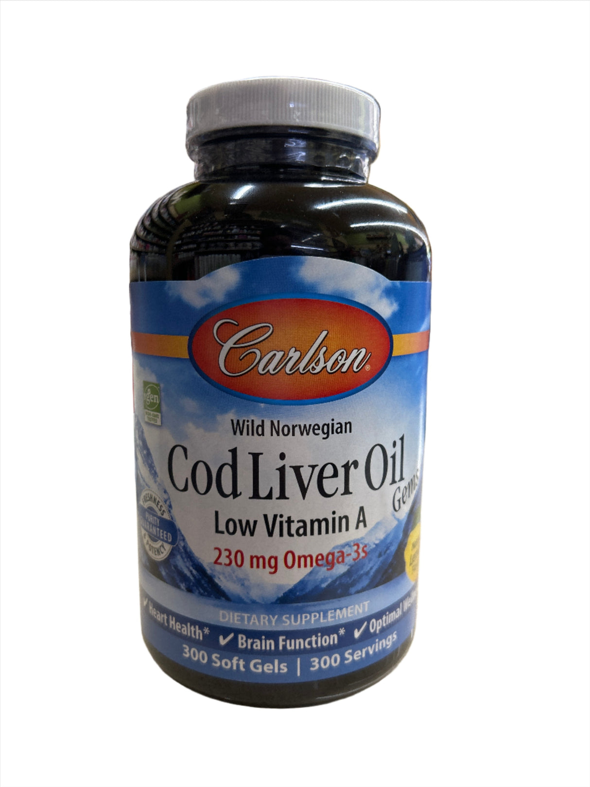 Wild Norwegian Cod Liver Oil Lemon Flavor 230 mg