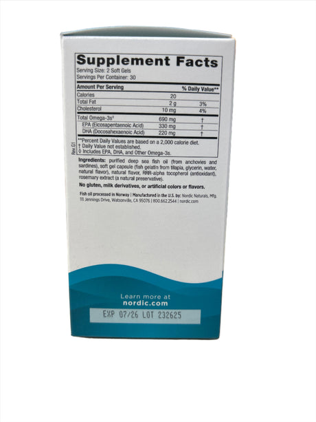 Omega-3 690mg in Fish Gelatin Soft Gels