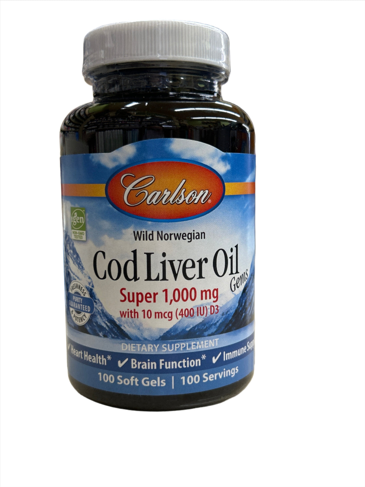 Wild Norwegian Cod Liver Oil Gems 1000 mg