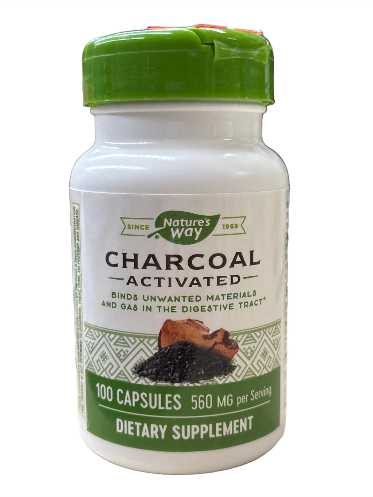 Activated Charcoal 560 mg 100 Capsules