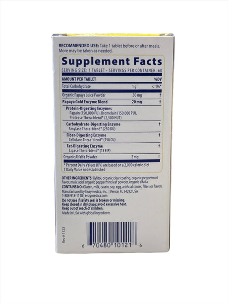 Papaya Gold Advance Formula 3x More Papaya 60 Tablets