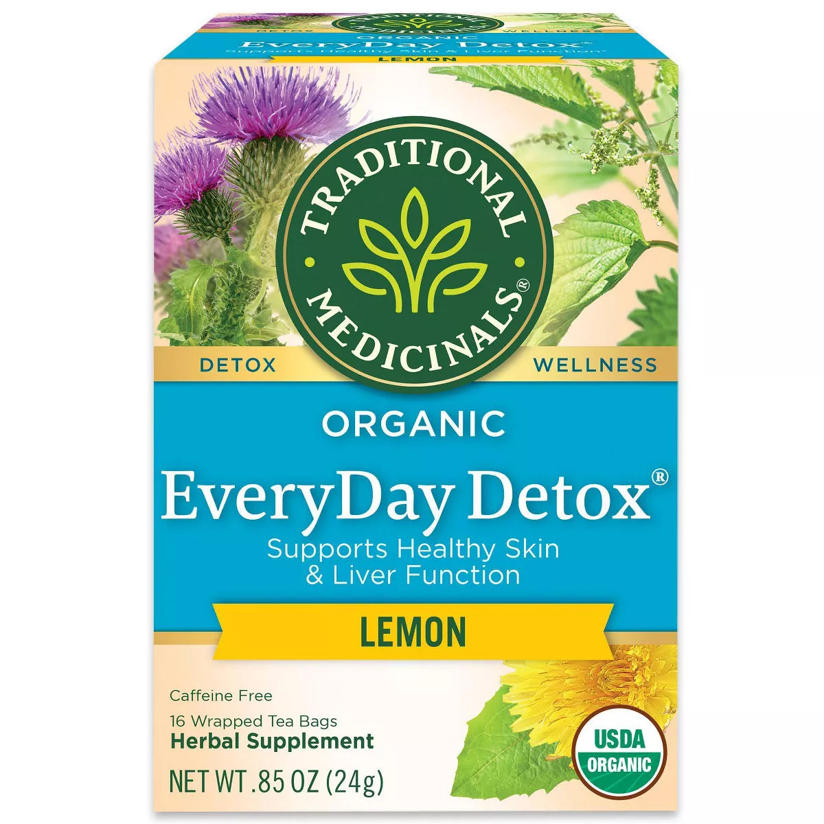 TRADITIONAL MEDICINALS TEAS Lemon Everyday Detox 16 BAG