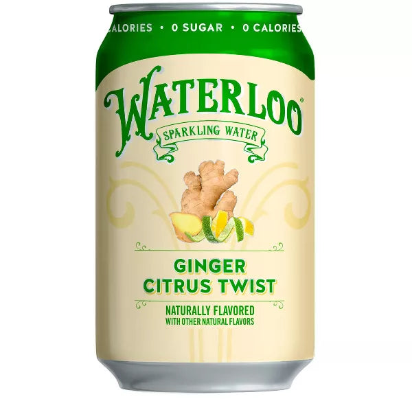 WATERLOO Sparkling Water Ginger Citrus 3/8/12 OZ