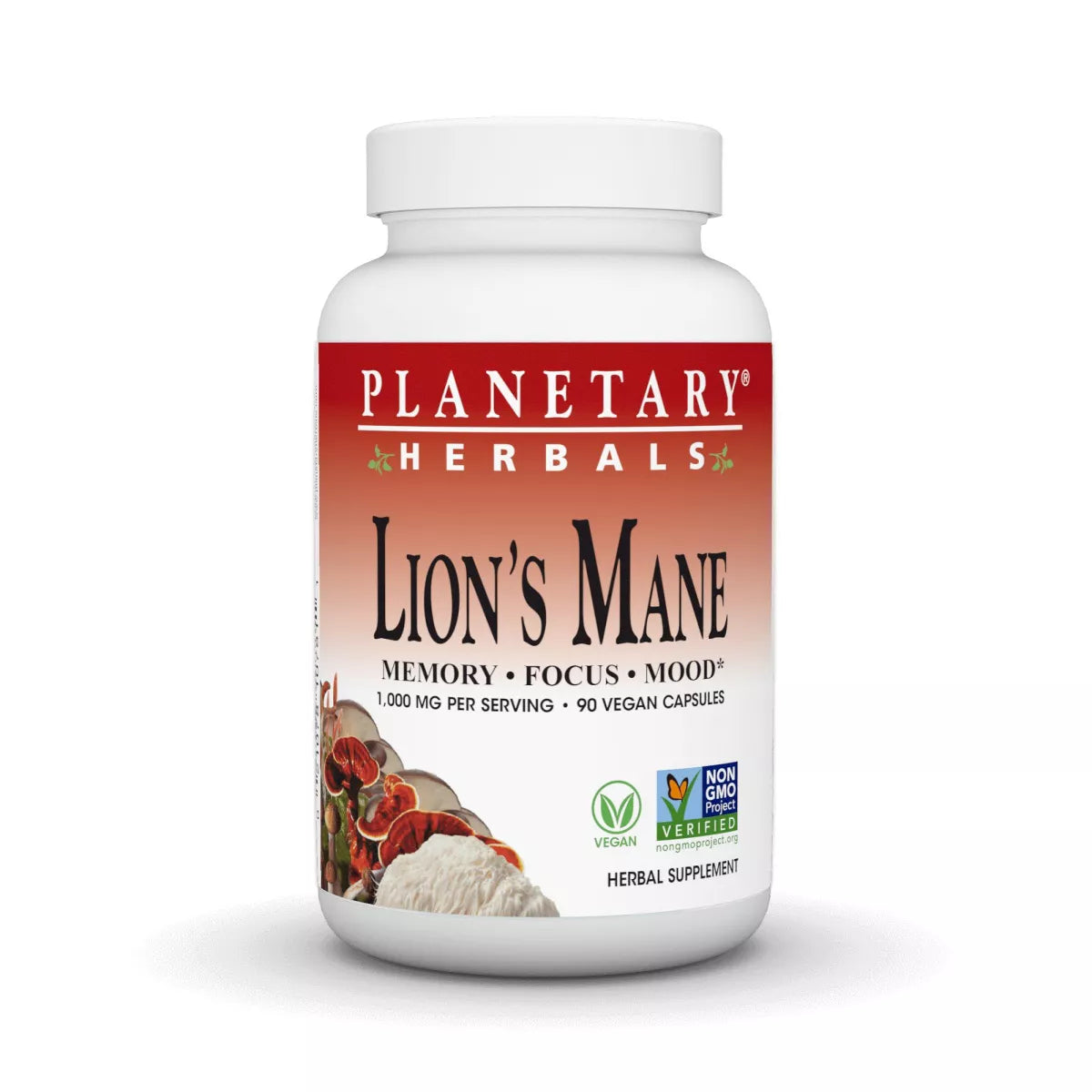 PLANETARY HERBALS LION’S MANE 500MG VEGICAP 90VC