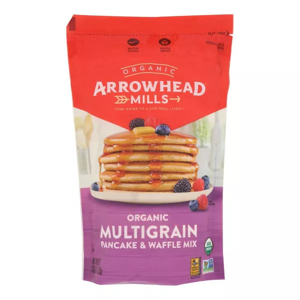 ARROWHEAD MILLS Pancake & Waffle,Multigrain 22 OZ