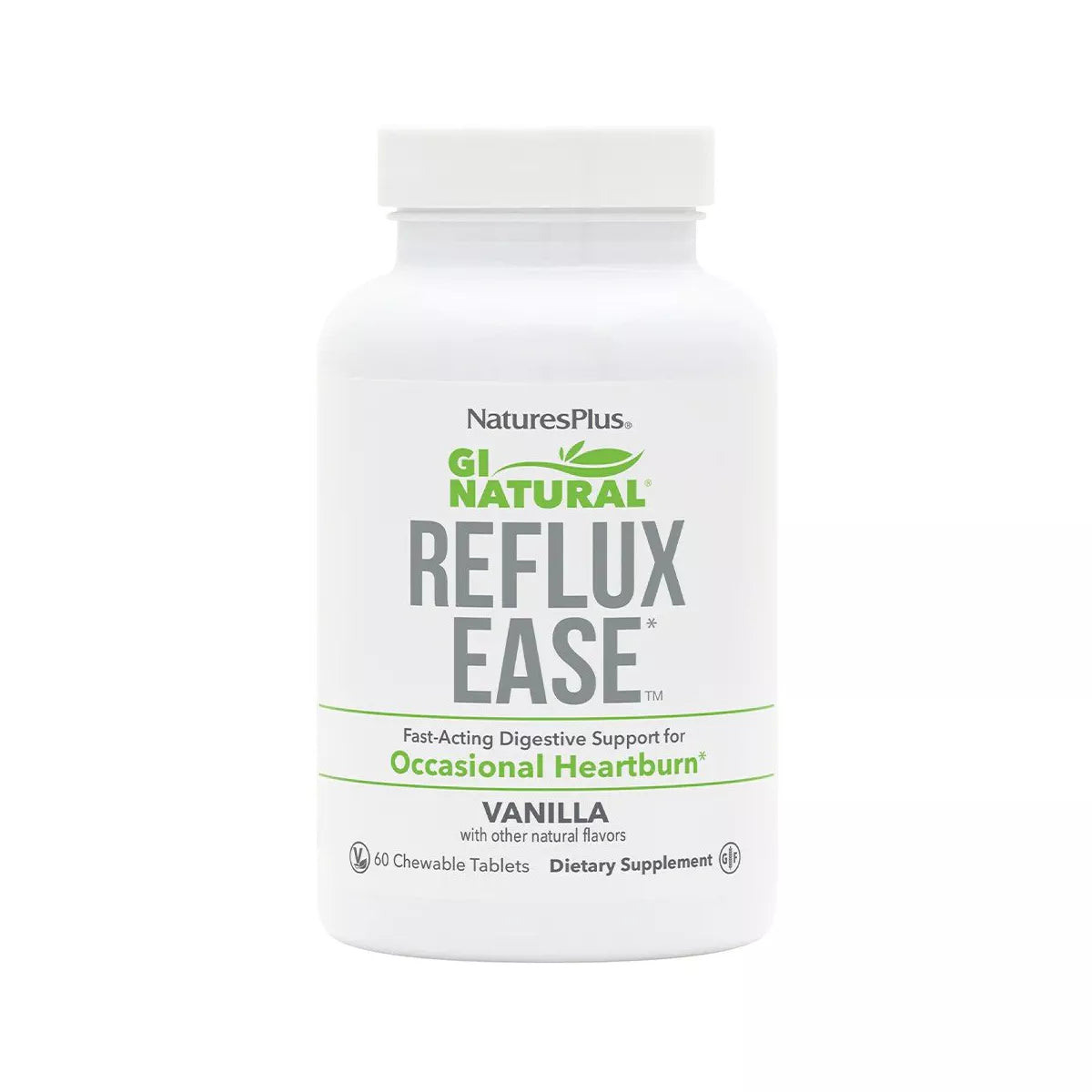 Reflux Ease GI Natural Vanilla 60 Chewable Tablets