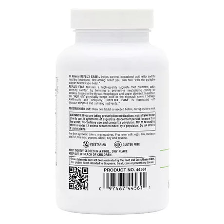 Reflux Ease GI Natural Vanilla 60 Chewable Tablets