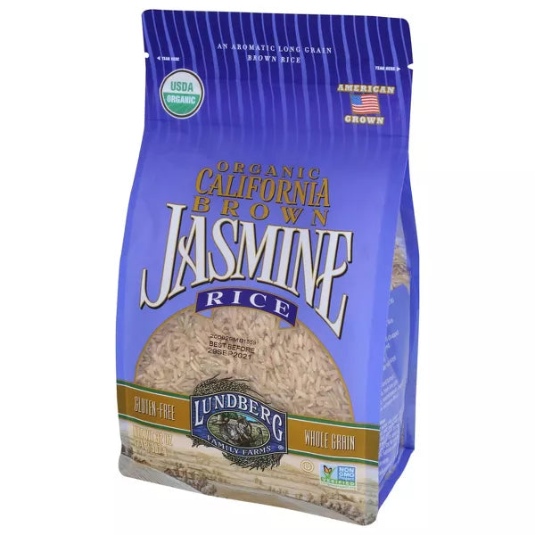 LUNDBERG FAMILY FARMS Rice, Brown, Jasmine 2 LB