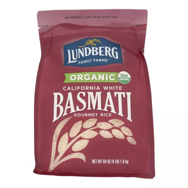 LUNDBERG FAMILY FARMS White Basmati Rice 4 LB