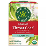 TRADITIONAL MEDICINALS TEAS Organic Throat Coat Eucalyptus Tea 16 BAG