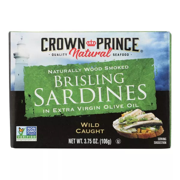 CROWN PRINCE In Olive Oil, Brisling 12/3.75 OZ