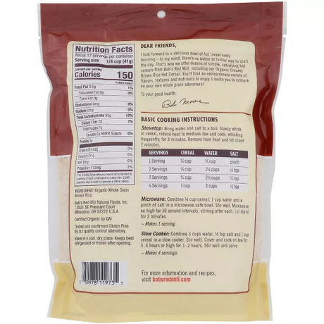 BOB`S RED MILL Creamy Farina, Brown Rice 24 OZ