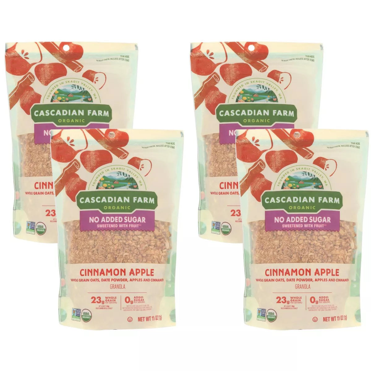 CASCADIAN FARM Cinnamon Apple Granola 11 OZ